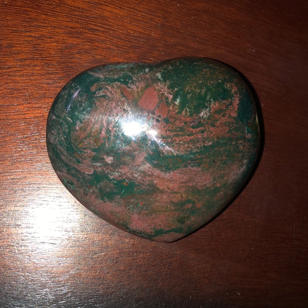 Hippie Naturals 2x3 Heart Shaped Bloodstone Crystal